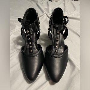 Studded Black Heels